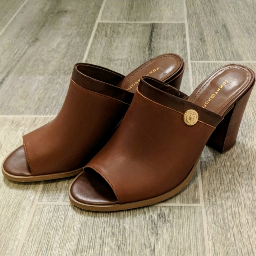 Tommy Hilfiger Leather Mules